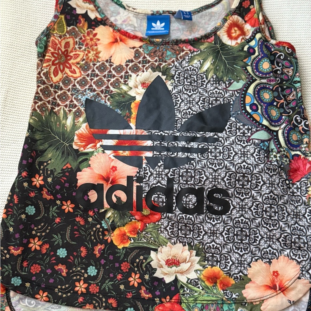 Adidas Multicolor Floral Tank XS